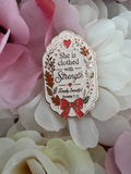 She Is Clothed With Strength • Proverbs 31:25 Enamel Pin